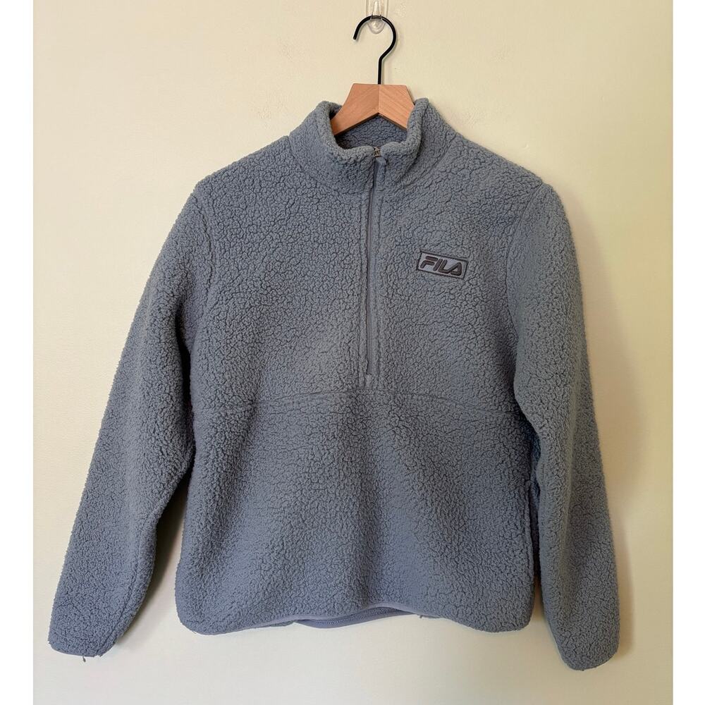 Fila Blue Fleece Jacket Pullover Small